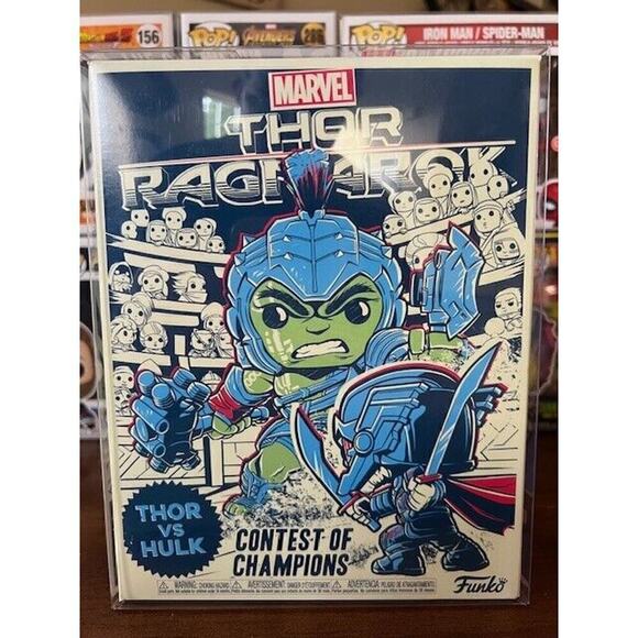 Funko Marvel Thor Ragnarok Thor vs Hulk Contest of Champions Lge Tee & Pop 241 - Picture 1 of 8